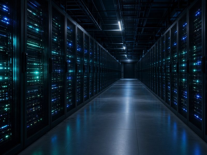Server racks in a modern data center